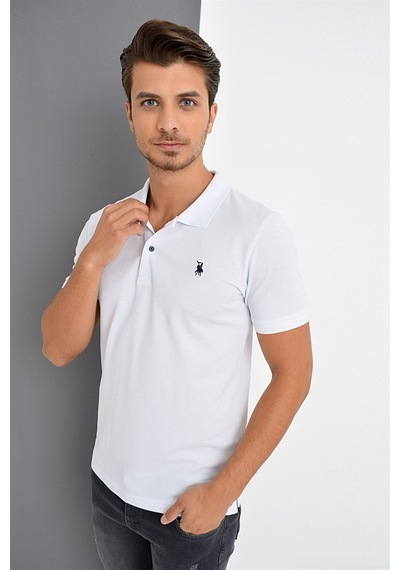 T8561 Dewberry Erkek Tshırt-beyaz Beyaz