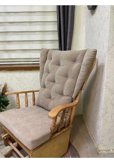 Asedia Mama Puflu Naturel Bej Minderli Sallanan Emzirme Koltuğu