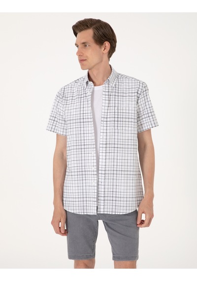 Pierre Cardin Erkek Gri Gömlek Kısa Kollu 50303387-vr024 Gri