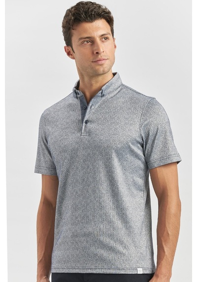 Koyu Lacivert Merserize Garnili Pamuklu Casual Slim Fit Tişört 1011240164 Koyu Lacivert