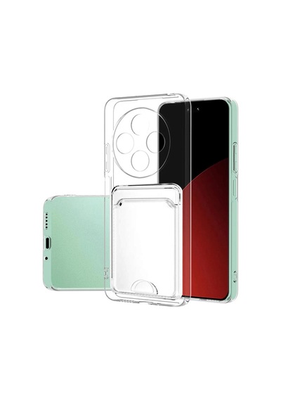 Xiaomi Redmi 14c Uyumlu Kılıf Kart Şeffaf Silikon - Şeffaf