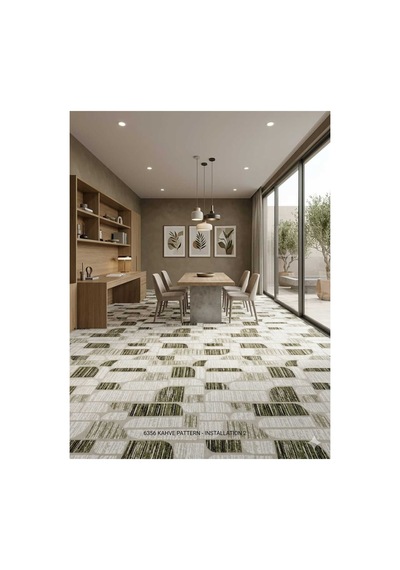Nesrin Modern Çizgili Geometrik Kaymaz Jel Taban Halı Kahve