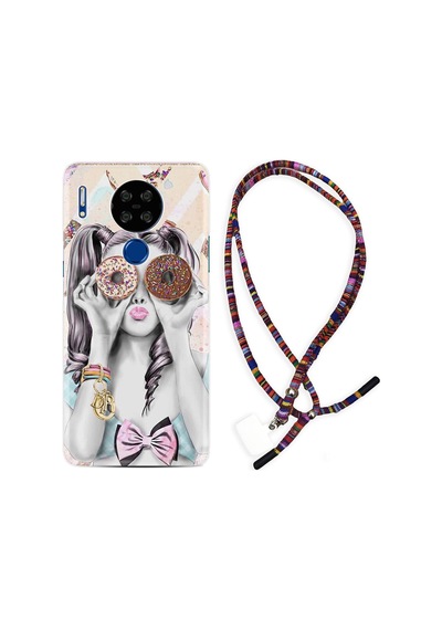 Reeder P13 Blue Max Lite Kılıf Rasta Boyun Askılı Donut Girl 1408