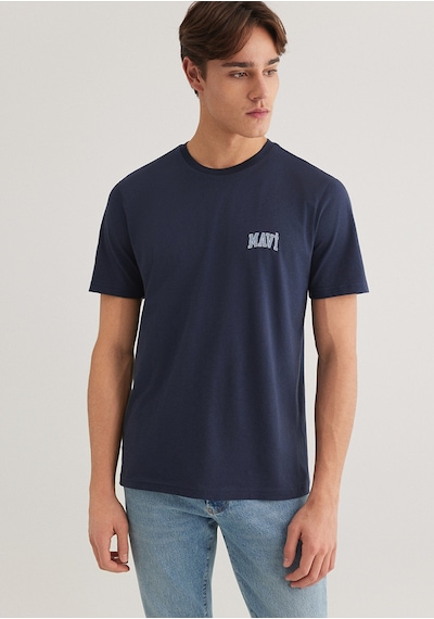 Mavi - Mavi Logo Baskılı Lacivert Tişört 0611714-70497 Lacivert