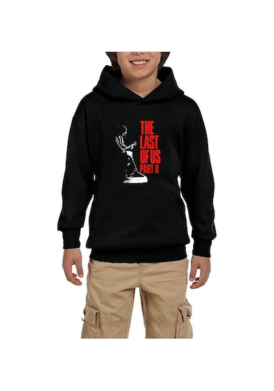 Zepplin Giyim The Last Of Us 2 Ellie Guitar Siyah Çocuk Kapşonlu Sweatshirt Siyah