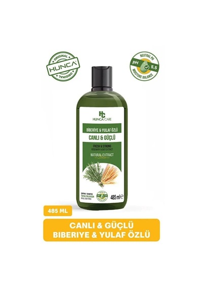 Hunca Care Biberiye Ve Yulaf Özlü Şampuan Güçlü Saçlar Ve Hızlı Saç Uzamasına Yardımcı 485 Ml Tüm Saçlar
