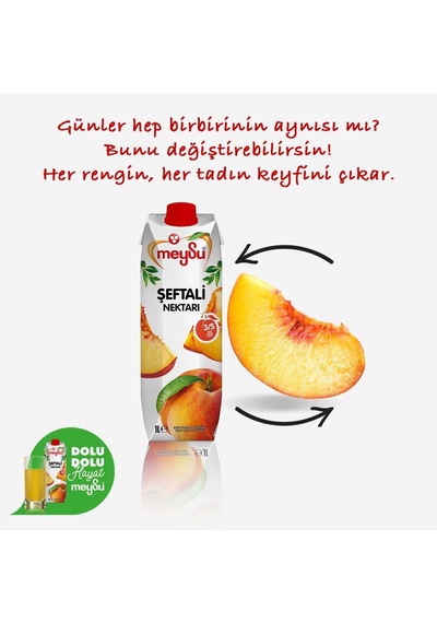 Meysu Şeftali Nektarı 1 Lt X 6 Adet