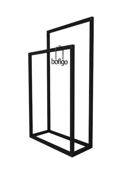 Bofigo Metal Havluluk Banyo Düzenleyici Dekoratif Havluluk Siyah