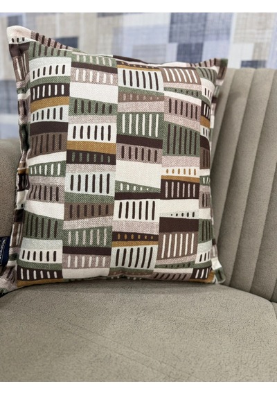 Nivemeshome Ritim 01 Yeşil 45x45 Kırlent Kılıfı Yeşil