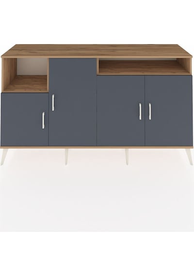 Hyperion Konsol 5 Raflı 4 Kapaklı 176x44x99 Çam-antrasit/çam Atlas Çam/antrasıt - Atlas Çam
