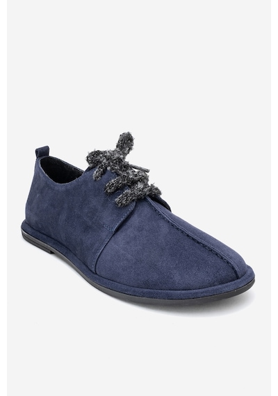Luvishoes Luvi Shoes Denora Lacivert Süet Hakiki Deri Kadın Günlük Ayakkabı Lacivert