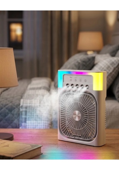 Buğz Mini Klima Fan Su Hazneli Usb Şarjlı Sessiz Masaüstü Soğutucu