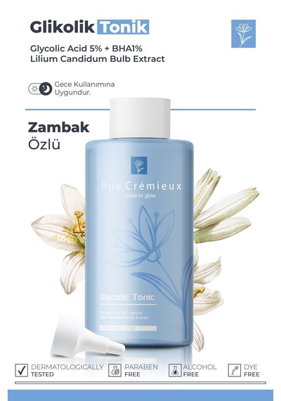 Gözenek Sıkılaştırıcı Ve Arındırıcı Zambak Özlü Tonik 200ml Glycolic Acid 5% Bha %1 - Tk