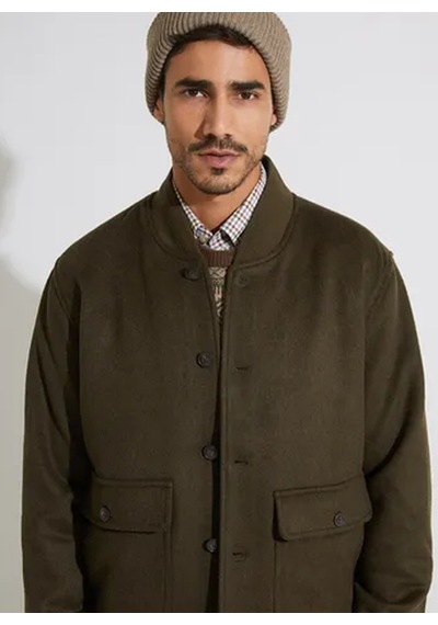 Hackett Koyu Haki Erkek Yün Karışımlı Ceket Hm403233