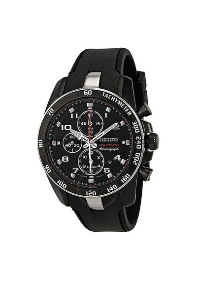 Seiko Sportura Snae89 Uyumlu Silikon Saat Kordonu Siyah