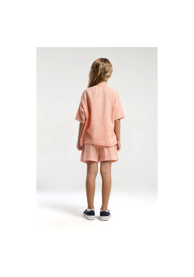 U.S. Polo Assn. Kız Çocuk Somon Şortlu Alt Üst Takım 50312537-VR047
