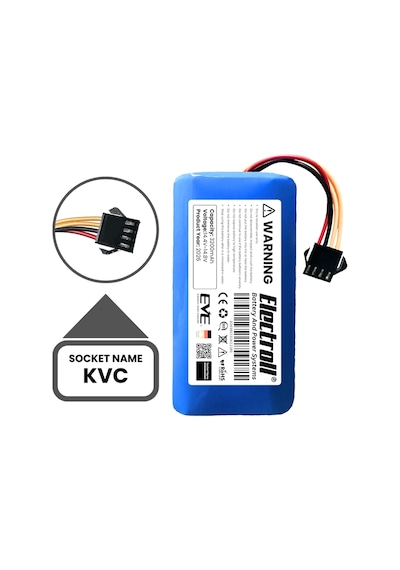 Kiwi Kvc-4090 Uyumlu Batarya Ultra Yüksek Kapasite 3200mah Robot Süpürge Bataryası