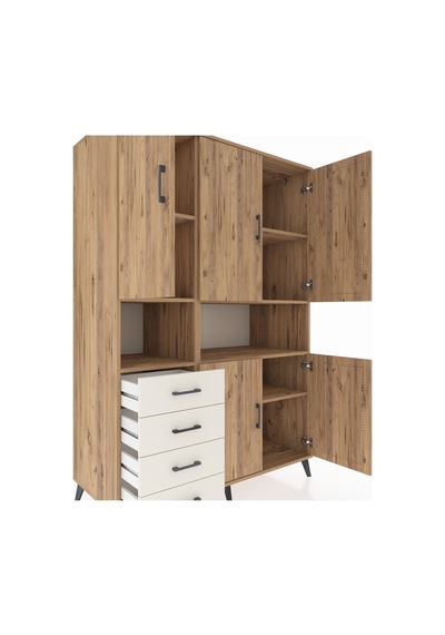 Kronos Dolap 7 Raflı 4 Çekmeceli 5 Kapaklı 132x59x195 Çam-çam... Çam Kronos Dolap 7 Raflı 4 Çekmeceli 5 Kapaklı 132x59x195 Çam-çam... Çam