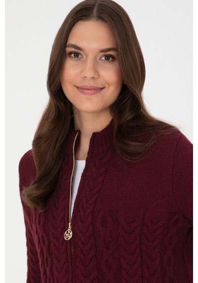 U.S. Polo Assn. U.s. Polo Assn. Kadın Plum Hırka Triko 50314669-vr177 New Plum