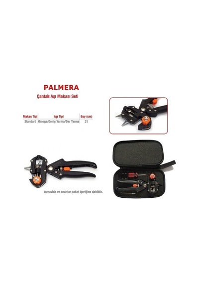 Palmera Pa01 Aşı Makinası Bitki Aşılama Aleti Takım Çantalı