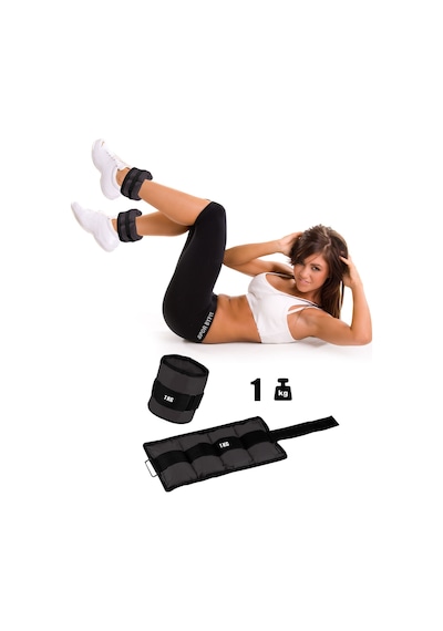 Spor Byfit 1 Kg x 2 Adet Siyah El veya Ayak Bileği Ağırlığı Siyah