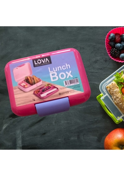 Lova Bölmeli Beslenme Kutusu, Çocuk Kahvaltı,okul Kabı Pembe