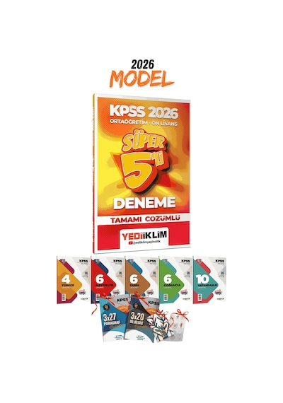 2026 Kpss Gygk Ortaöğretim Önlisans Süper 5 Deneme Ve 7li Branş Deneme Seti