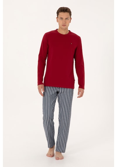 U.s. Polo Assn. Erkek Bordo Pijama Takım 50318612-vr014 Bordo