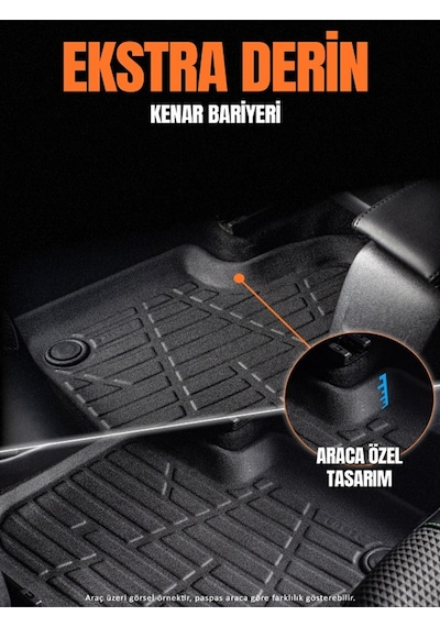 Seat Arona 3d Havuzlu Paspas 2017 2018 2019 2020 2021 2022 2023 2024 2025 2026 Model