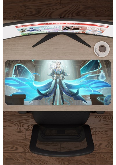 Neuvillette Genshin Impact Anime Gacha V4 - 70x30 Xl Gaming Mouse Pad Fare Altlığı