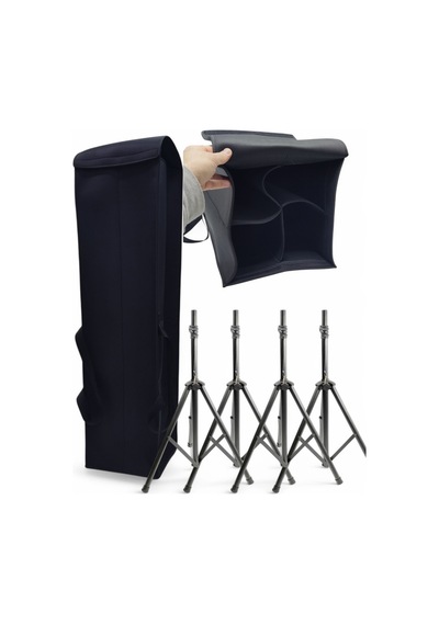 4"lü Kabin Hoparlör Standı Sehpası Için Soft Case Taşıma Çantası - Hoparlör Ayağı Kılıfı.