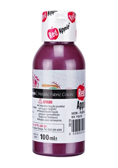 Red Apple Metalik Kumaş Boyası 100 Ml Mor