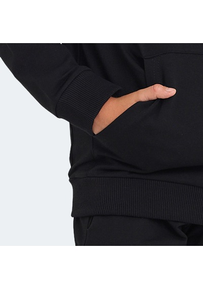 Slazenger LETTO Çocuk Kapüşonlu Cepli Siyah Sweatshirt