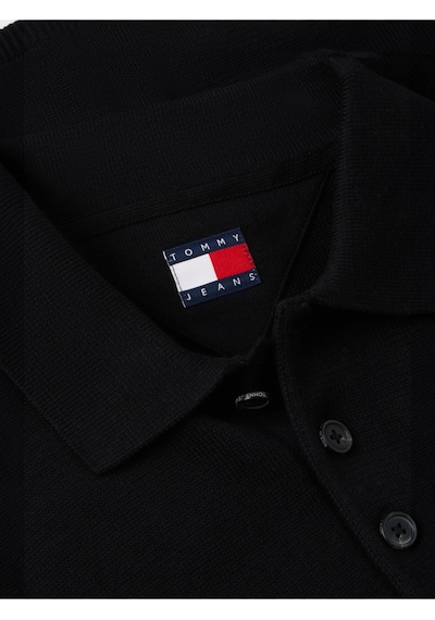Tommy Hilfiger Tjm Slım Essentıal Polo Sweater Erkek Siyah Kazak - Dm0dm20304