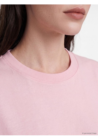 Lcw Comfort Pembe Modal Karışımlı Kadın Tişört