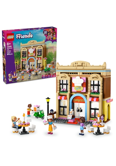 LEGO® Friends Restoran ve Aşçılık Okulu 42655 - 8 Yaş ve Üzeri Çocuklar için Mini Bebek İçeren Yaratıcı Oyuncak Yapım Seti (896 Parça)