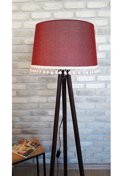 Lambada Ponpon Aksesuarlı,3 Ayaklı Lambader,Aydınlatma,Abajur(225433693)