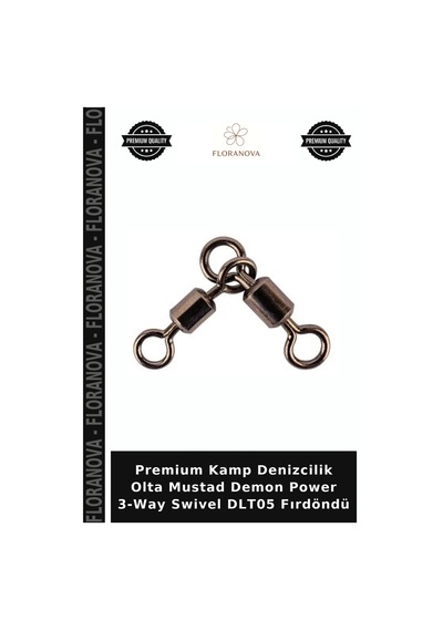 Premium Kamp Denizcilik Olta Mustad Demon Power 3-way Swivel Dlt05 Fırdöndü