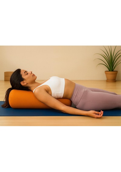 Bolster Minderi - Silindir Yoga Yastığı - Sosis Yastık Turuncu