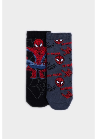 DeFacto Erkek Çocuk Marvel Spiderman 2'li Pamuklu Uzun Çorap E5167A8NSKR1