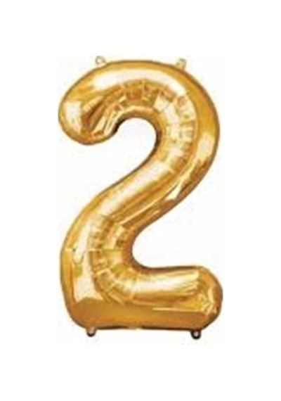 Folyo 2 Sayısı Balon - Altın Renk 16 İnç / 36 Cm Sarı