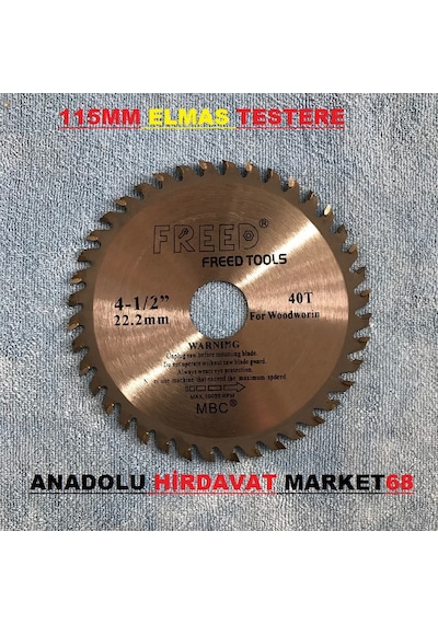Freed Elmas Testere Sunta Ahşap Kesici 115 Mm Avuç Taşlamalar İçi