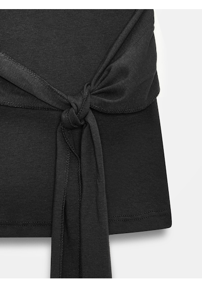 Dilvin 32841 Bağlamalı Bandeau Top-siyah