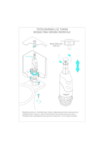 Visam Teos Rezervuar Iç Takım 614-001 Basmalı Sistem Rezervuar Iç Takım 614-001. Diğer