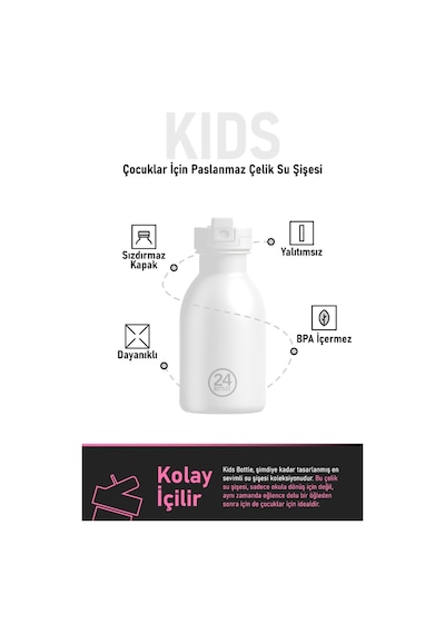 Kids Bottle Jurassic Friends Pipetli Paslanmaz Çelik Çocuk Su Matarası 500 Ml Renkli