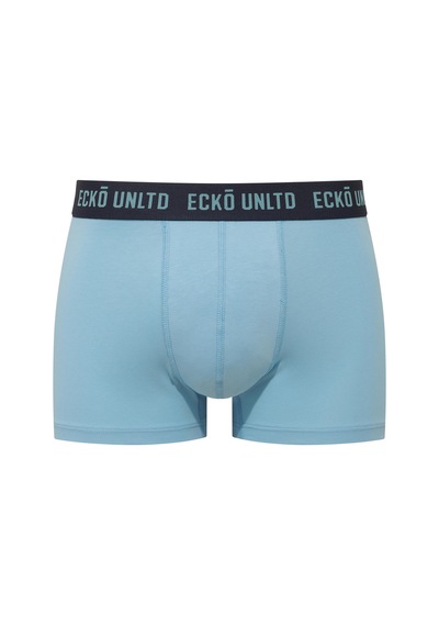 U.S. Polo Assn. Ecko Mavi - Lacivert - Baskılı 3'lü Boxer Mavi - Lacivert - Baskılı
