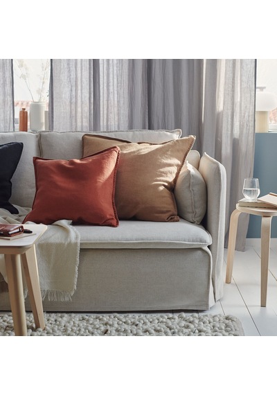 Ikea Edytag Yastık Kılıfı 50 X 50 Cm Kahverengi Kırmızı Kiremit