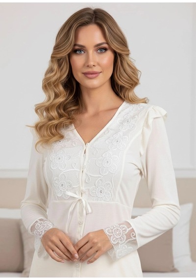 Colezium Ekru Penye Pijama Takımı Renkli