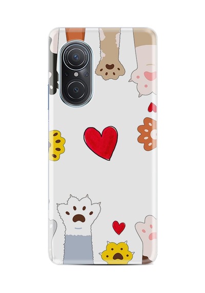 Huawei Nova 9 Se Kılıf Resimli Desenli Silikon Platinium Series Kedilerin Aşkı 1903