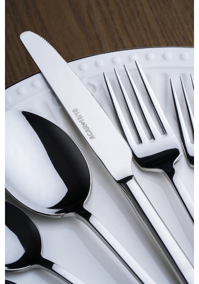 Acar Linear 12 Kişilik 72 Parça Çatal Kaşık Bıçak Takımı Silver